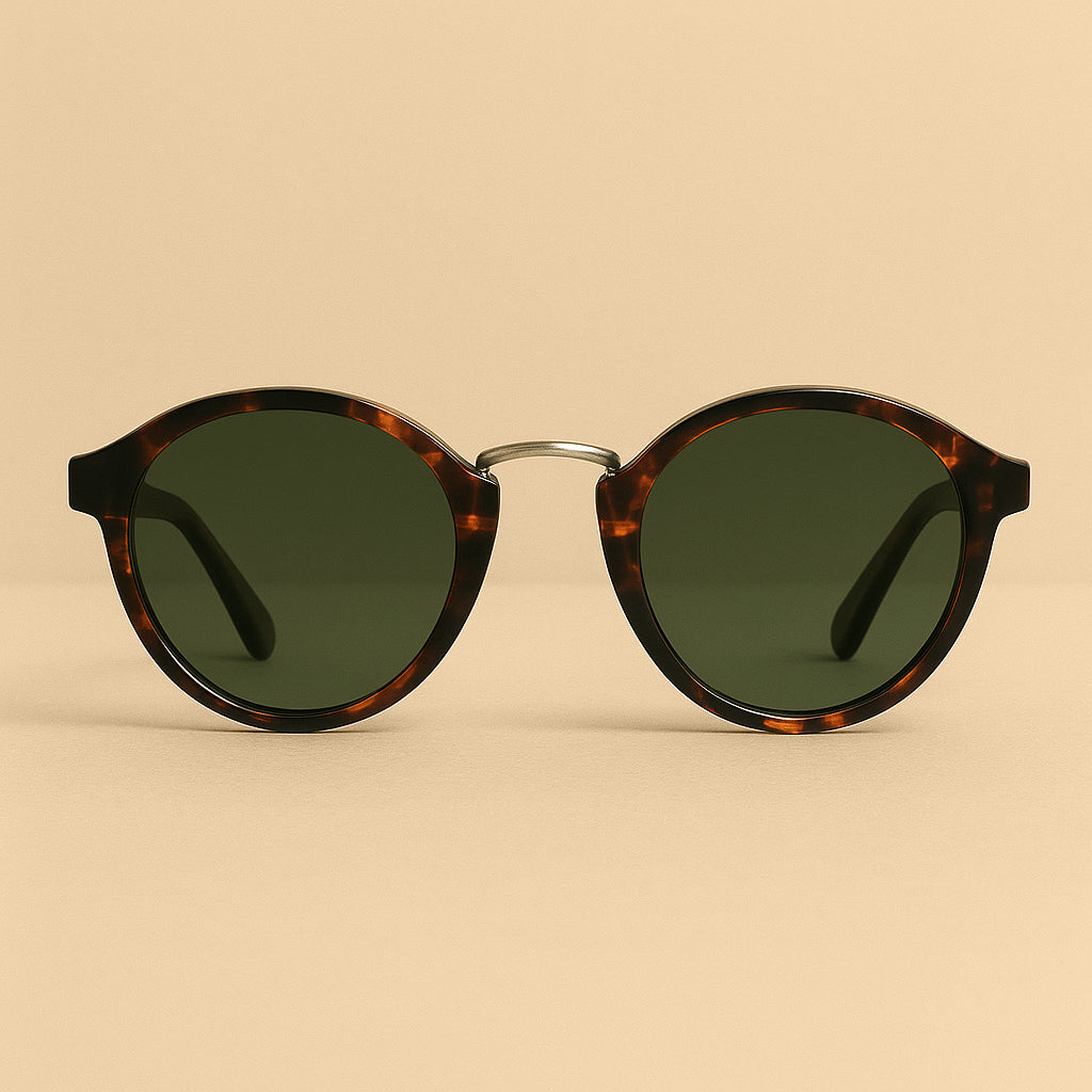 Nolvon | Brown Angular Sunglass