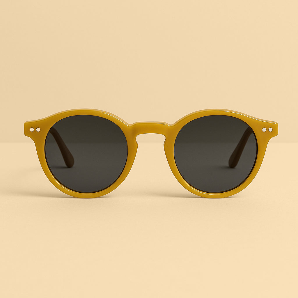 Nolvon | Amber Round Sunglass